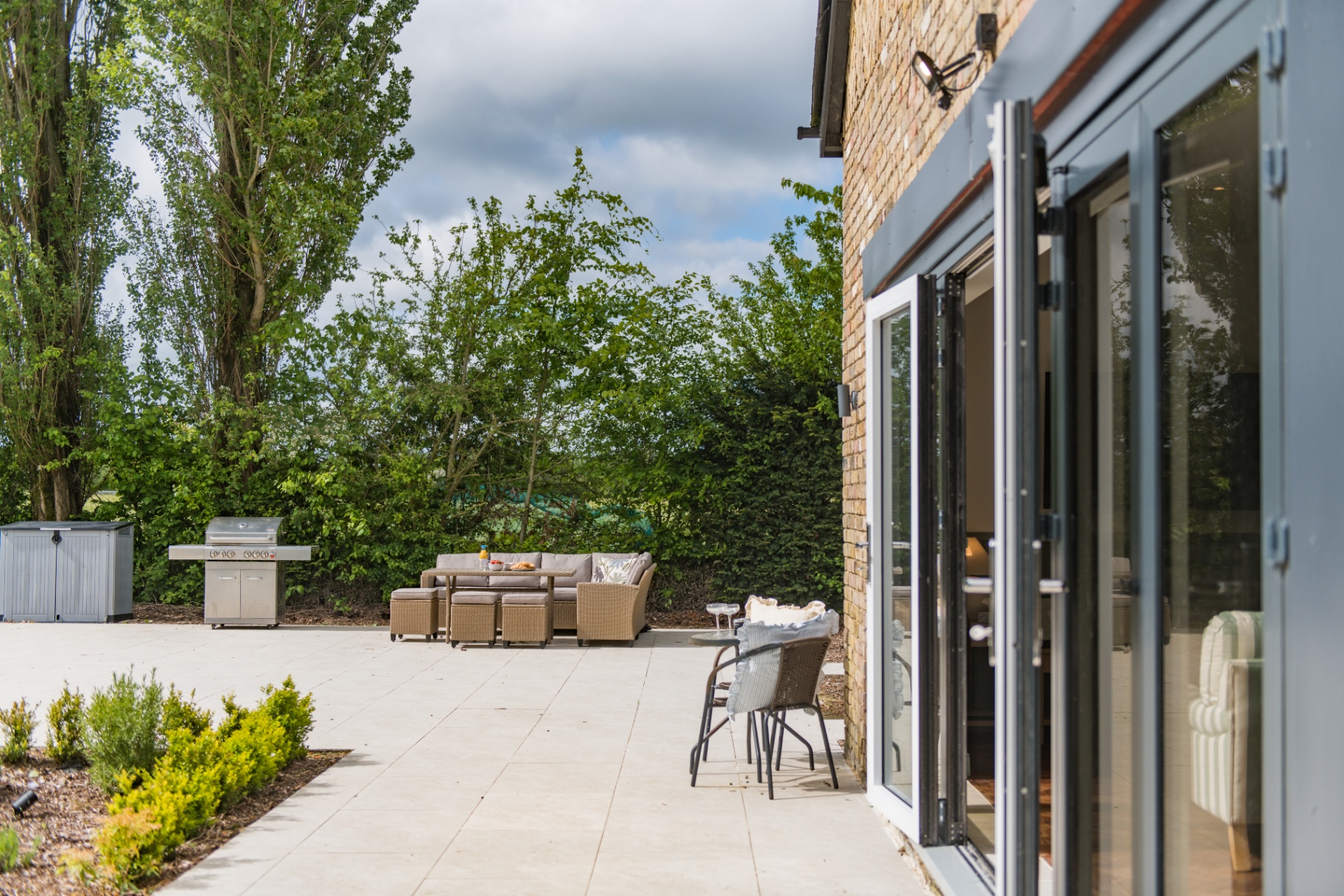 Bifold doors opening to the terrace